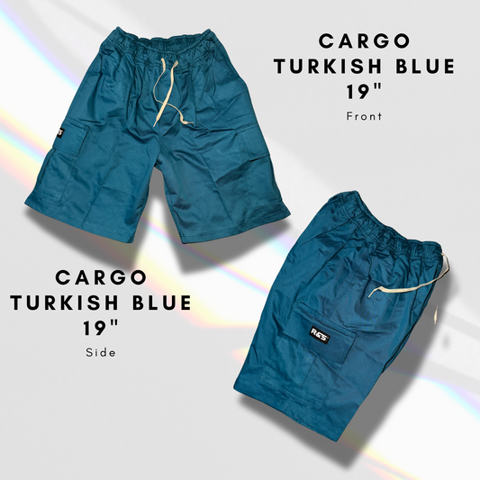 R&S "Turkish Blue" Cargo Shorts 19"